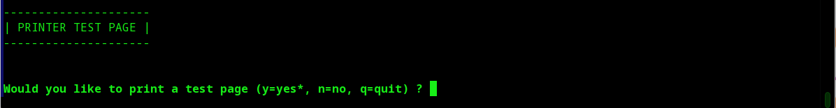 Печать тестовой страницы