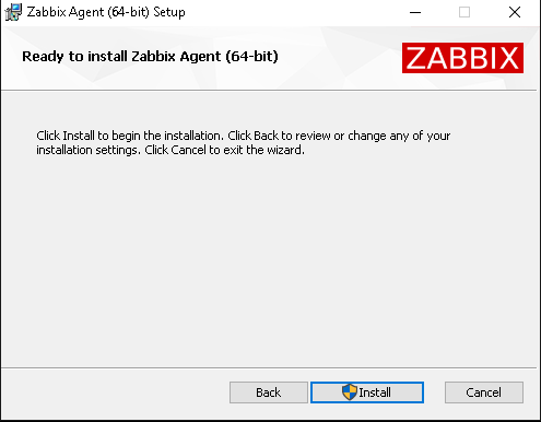 Процесс установки Zabbix Agent в Windows