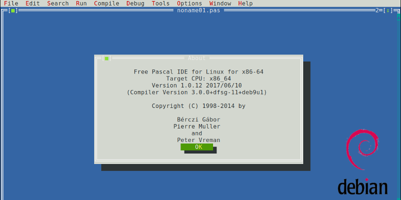 Устанавливаем среду программирования Pascal в Debian 9 «Stretch»