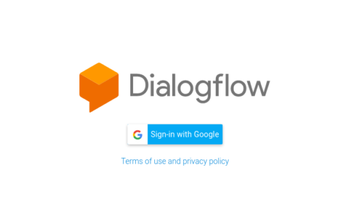 Чат-бот. Dialogflow стартовая страница